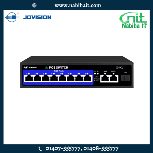 Jovision JVS-S08-6P-65W 6Port PoE Network Switch in Bangladesh