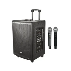 Ahuja ABX-800 Portable Active Speaker With dual Hand Wireless Microphone